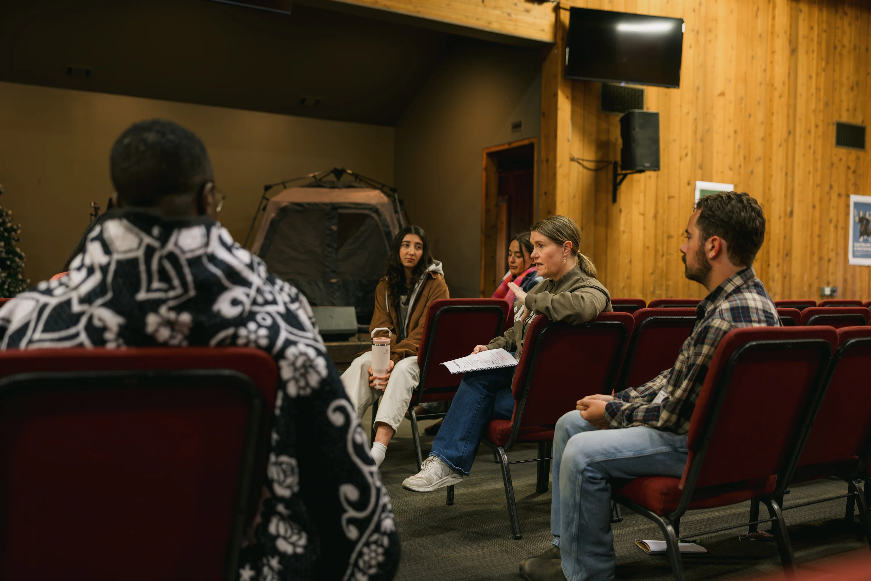 A small group in conversation